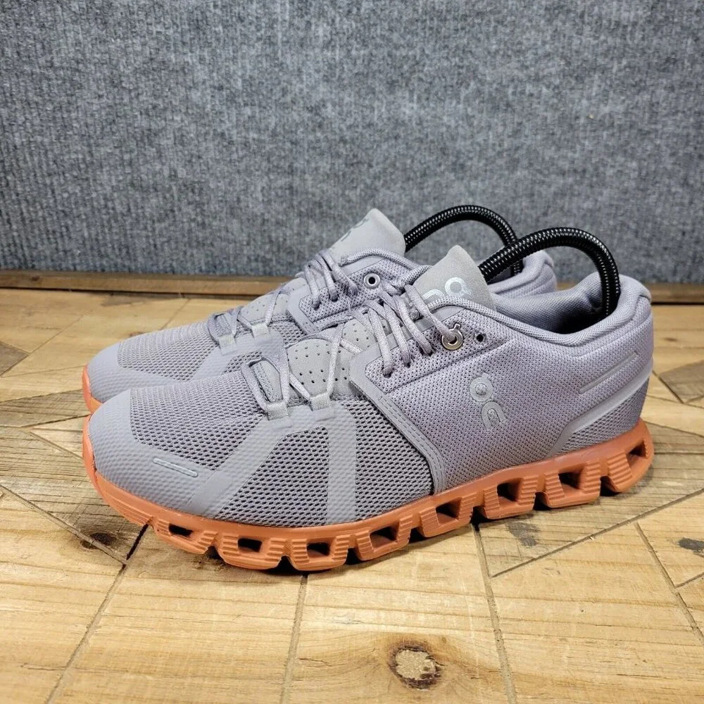 On Cloud 5 Mens Size 8.5 Zinc Grey Canyon Orange 59.98888 Running Athletic Shoes - Picture 2 of 11